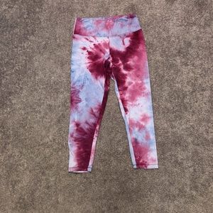 Pink and Blue Tie-Dye Leggings